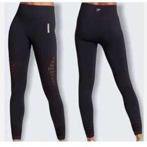 Gymshark Size M Medium Black Energy Seamless Leggings